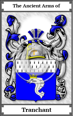 Tranchant Family Crest Download (JPG) Book Plated - 600 DPI