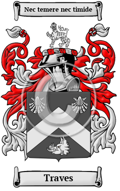 Traves Family Crest/Coat of Arms