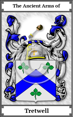 Tretwell Family Crest Download (JPG)  Book Plated - 150 DPI