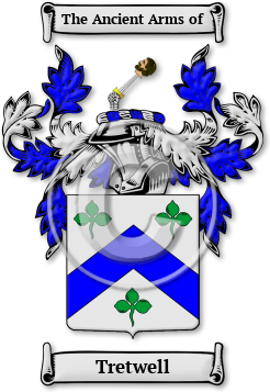 Tretwell Family Crest Download (jpg) Legacy Series - 150 DPI