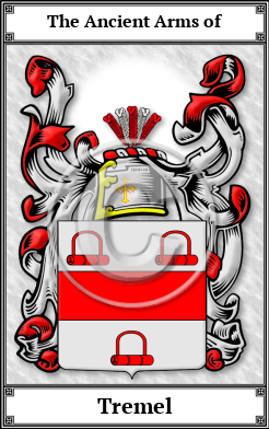 Tremel Family Crest Download (JPG)  Book Plated - 150 DPI