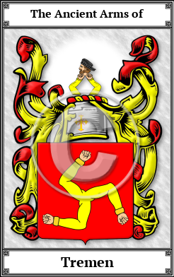 Tremen Family Crest Download (JPG)  Book Plated - 150 DPI