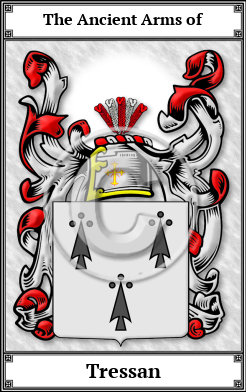 Tressan Family Crest Download (JPG)  Book Plated - 150 DPI