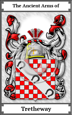 Tretheway Family Crest Download (JPG)  Book Plated - 150 DPI
