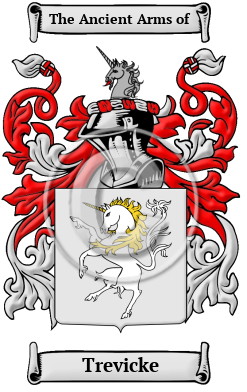 Trevicke Family Crest/Coat of Arms