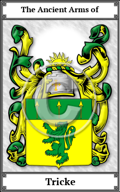 Tricke Family Crest Download (JPG)  Book Plated - 150 DPI