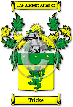 Tricke Family Crest Download (jpg) Legacy Series - 150 DPI