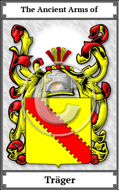 Träger Family Crest Download (JPG)  Book Plated - 150 DPI