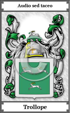 Trollope Family Crest Download (JPG)  Book Plated - 150 DPI