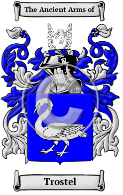 Trostel Family Crest/Coat of Arms