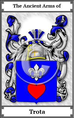 Trota Family Crest Download (JPG) Book Plated - 600 DPI