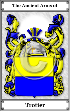 Trotier Family Crest Download (JPG)  Book Plated - 150 DPI