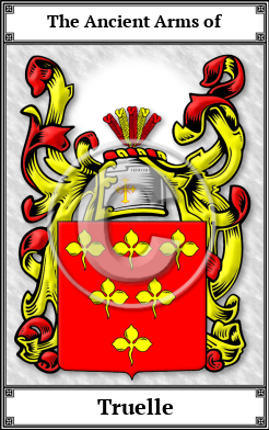 Truelle Family Crest Download (JPG)  Book Plated - 150 DPI