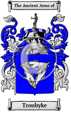 Troubyke Family Crest/Coat of Arms