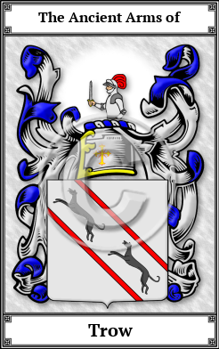 Trow Family Crest Download (JPG)  Book Plated - 150 DPI