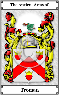 Troman Family Crest Download (JPG) Book Plated - 600 DPI