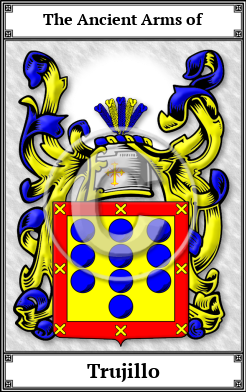 Trujillo Family Crest Download (JPG)  Book Plated - 150 DPI