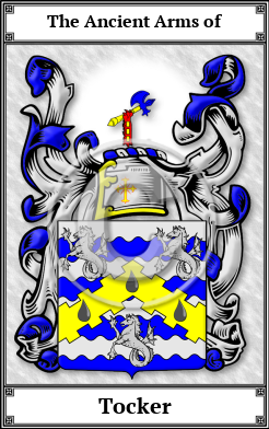 Tocker Family Crest Download (JPG)  Book Plated - 150 DPI