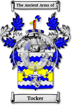 Tocker Family Crest Download (jpg) Legacy Series - 150 DPI