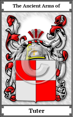 Tuter Family Crest Download (JPG)  Book Plated - 150 DPI
