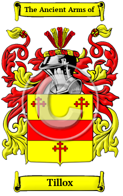 Tillox Family Crest/Coat of Arms