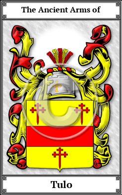 Tulo Family Crest Download (JPG)  Book Plated - 150 DPI