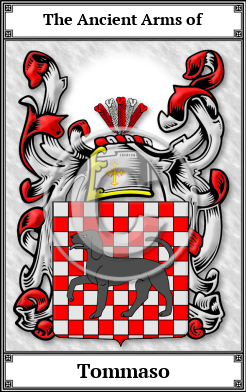 Tommaso Family Crest Download (JPG) Book Plated - 600 DPI
