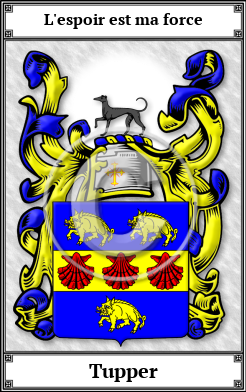 Tupper Family Crest Download (JPG)  Book Plated - 150 DPI