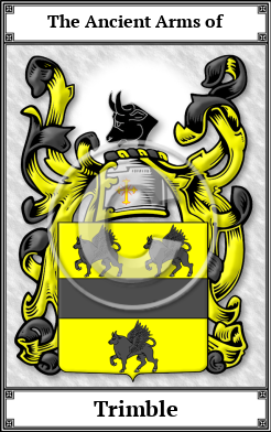 Trimble Family Crest Download (JPG)  Book Plated - 150 DPI