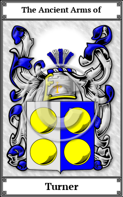 Turner Family Crest Download (JPG) Book Plated - 600 DPI