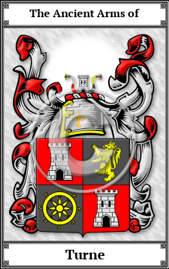 Turne Family Crest Download (JPG) Book Plated - 600 DPI
