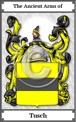 Tusch Family Crest Download (JPG)  Book Plated - 150 DPI