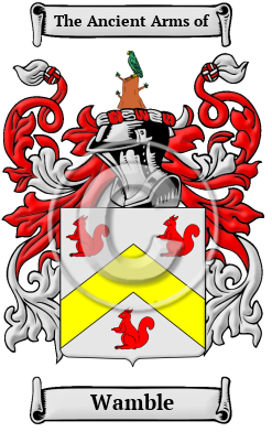 Wamble Family Crest/Coat of Arms
