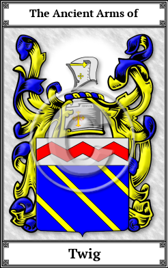Twig Family Crest Download (JPG)  Book Plated - 150 DPI