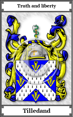 Tilledand Family Crest Download (JPG) Book Plated - 300 DPI