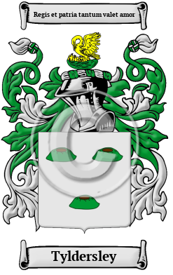 Tyldersley Family Crest/Coat of Arms