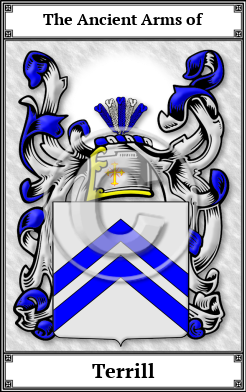 Terrill Family Crest Download (JPG)  Book Plated - 150 DPI