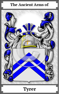 Tyrer Family Crest Download (JPG)  Book Plated - 150 DPI