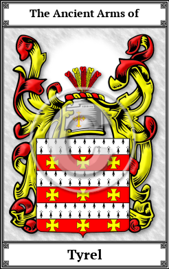 Tyrel Family Crest Download (JPG) Book Plated - 600 DPI