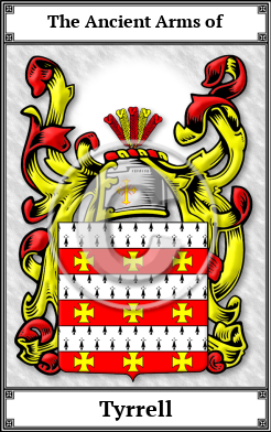 Tyrrell Family Crest Download (JPG) Book Plated - 600 DPI