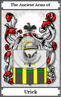 Urick Family Crest Download (JPG) Book Plated - 600 DPI