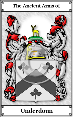 Underdoun Family Crest Download (JPG) Book Plated - 600 DPI