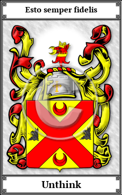 Unthink Family Crest Download (JPG)  Book Plated - 150 DPI