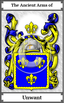Unwant Family Crest Download (JPG)  Book Plated - 150 DPI