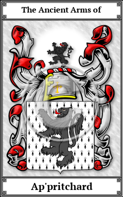Ap'pritchard Family Crest Download (JPG)  Book Plated - 150 DPI