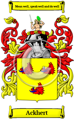 Ackhert Family Crest/Coat of Arms