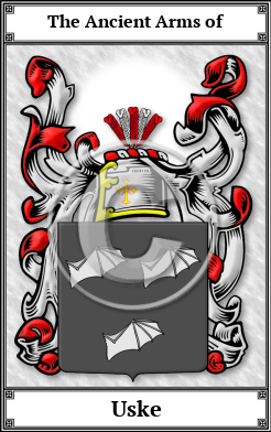 Uske Family Crest Download (JPG)  Book Plated - 150 DPI