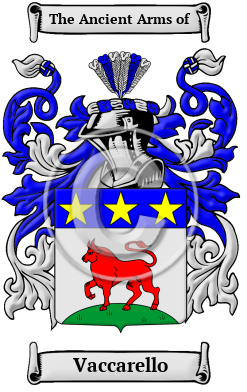 Vaccarello Family Crest/Coat of Arms