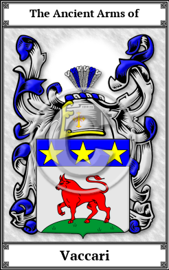 Vaccari Family Crest Download (JPG) Book Plated - 300 DPI