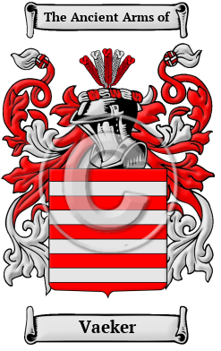 Vaeker Family Crest/Coat of Arms